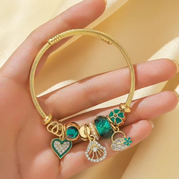1PC Women's Fashion Pan Family Multi Element Beaded Love Bracelet Date Travel Banquet Party Holiday Dressing Gift