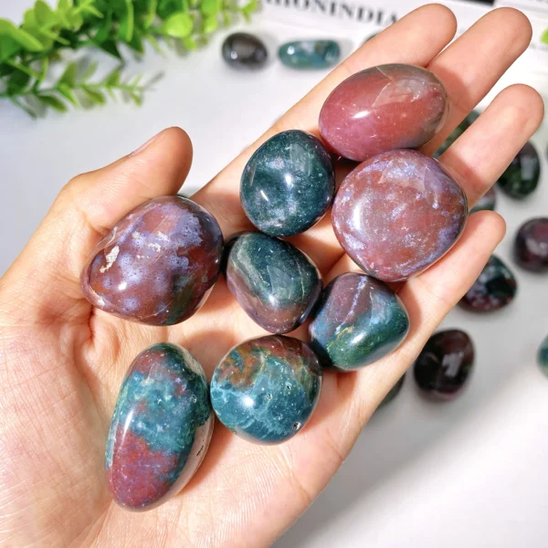 5PCS 10-30mm High Quality Ocean Jasper Tumbled Crystal Stones,Jewelry Making And Decorative Stone,Fish tank Decoration,Glitter