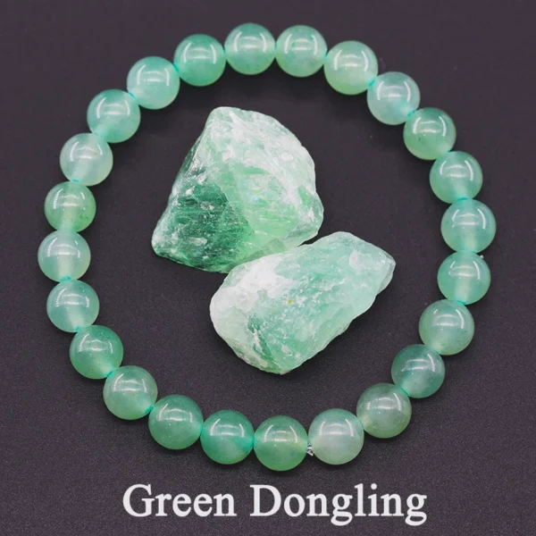 Genuine Natural Green Aventurine Beaded Bracelets Women Dongling Jade Quartz Mala Bead Bracelet Meditation Healing Jewelry Gift