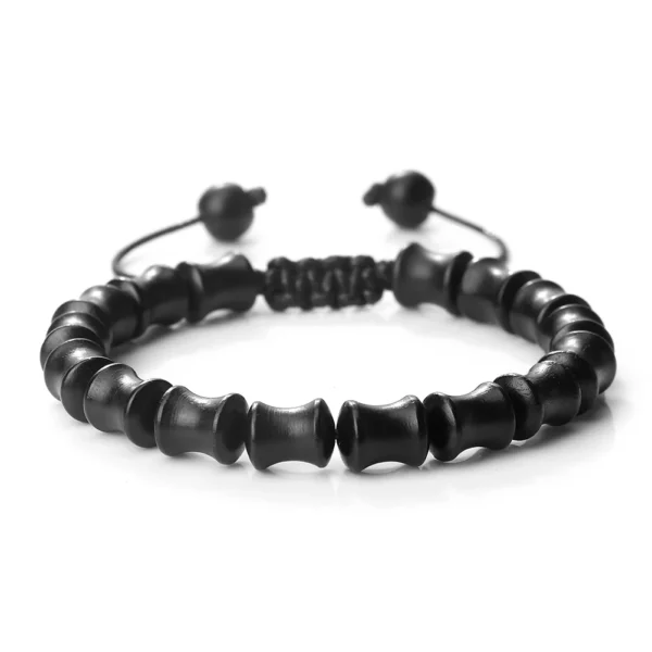 Men Buddhist Natural Sandalwood Prayer Bracelets Women Bamboo Joint Shape Buddha Meditation Bead Bracelet Couples Rosary Jewelry
