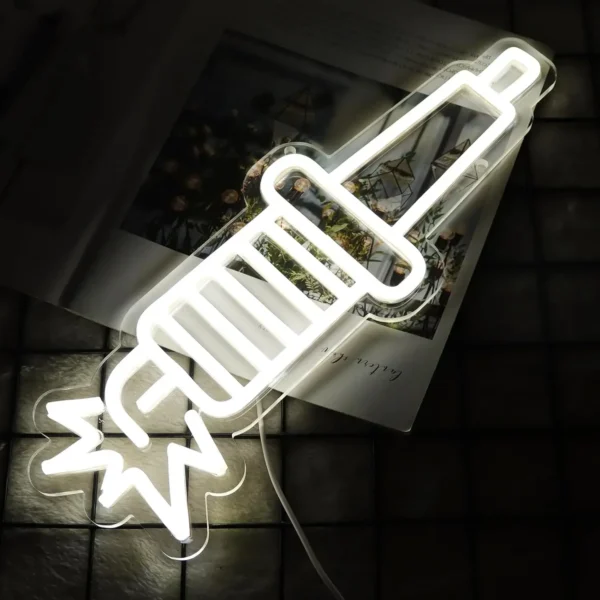 Spark Plugs Neon Sign LED Neon Sign for Wall Decoration with USB Dimmable Neon Sign for Different Occasions Like Bar Party Gifts