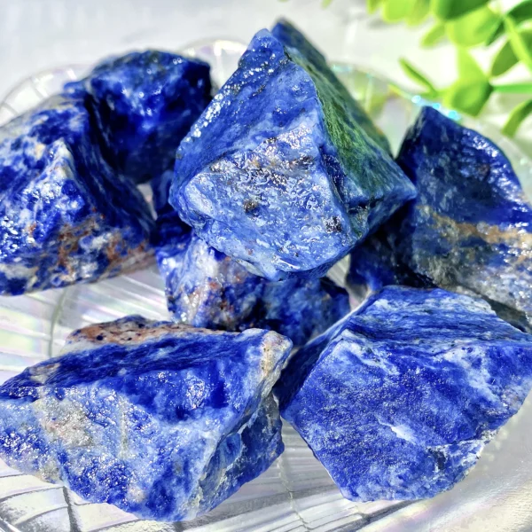 Random 1PC High Quality Blue Sodalite Raw Stone Natural Crystal Raw Stone,Glitter,Birthday Gift,Scene Decoration,DIY Decoration