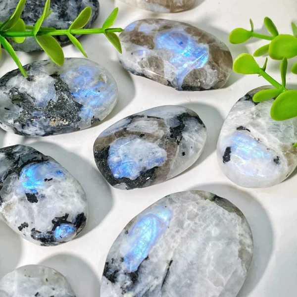 1PC High Quality Rainbow Moonstone Palm Natural Crystal Palm,Gemstone Jewelry, Healing crystal, Birthday gift, Women gift