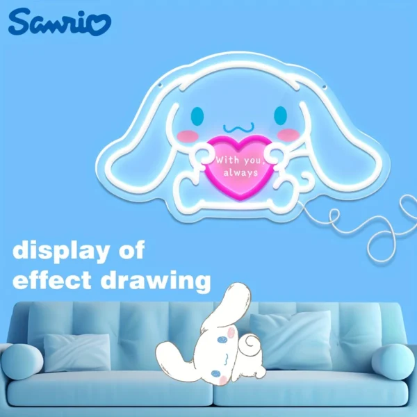 Sanrio Cinnamoroll Neon Sign For Wall decor USB Powered Neon Lights For KTV Party Game Room Wall Hanging Decor Kids Girls Gift