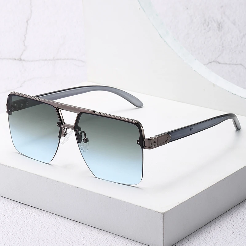 kf-S2be9268e80a74fbe89d66a14b9517041S New Square Men's Sunglasses Personality Everything Stylish Sunglasses Trend Sunglasses - Image 1