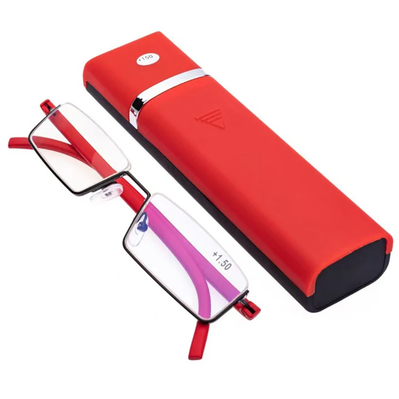 kf-S4d30d7dc6e8a4a14808f95a67a552f696 Metal Anti-Blue Light Reading Glasses Men Half Frame Prescription Eyeglasses Male Eyewear With Case +1.0 1.5 2.0 2.5 3.0 3.5 4.0 - Image 1